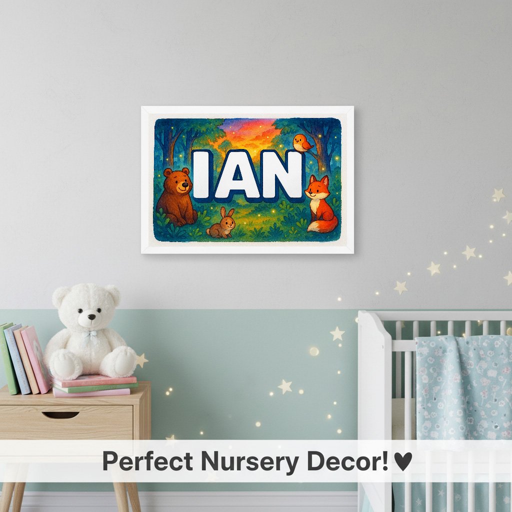 Personalized name art for Ian
