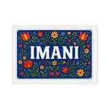 Imani Name Art - Floral Farmhouse personalized wall print for kids