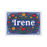 Irene Name Art - Floral Farmhouse personalized wall print for kids