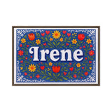 Irene Name Art - Floral Farmhouse personalized wall print for kids