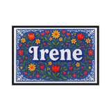 Irene Name Art - Floral Farmhouse personalized wall print for kids