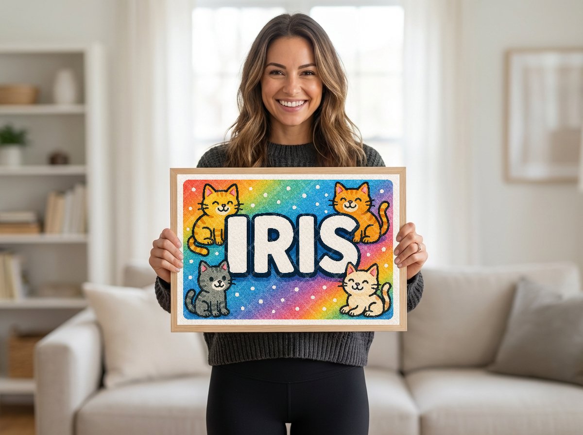 Personalized name art for Iris