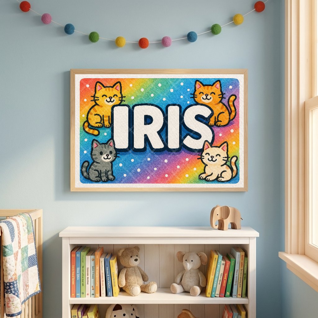 Personalized name art for Iris