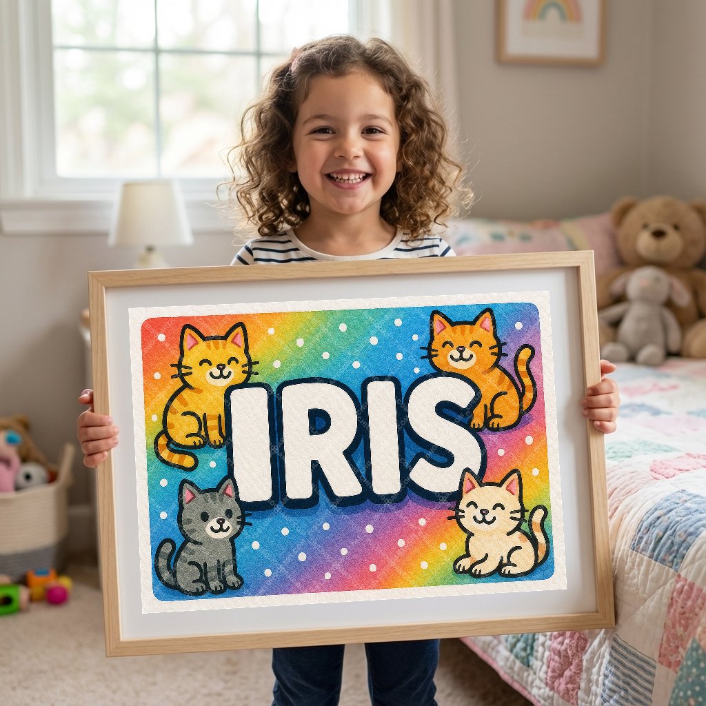 Personalized name art for Iris
