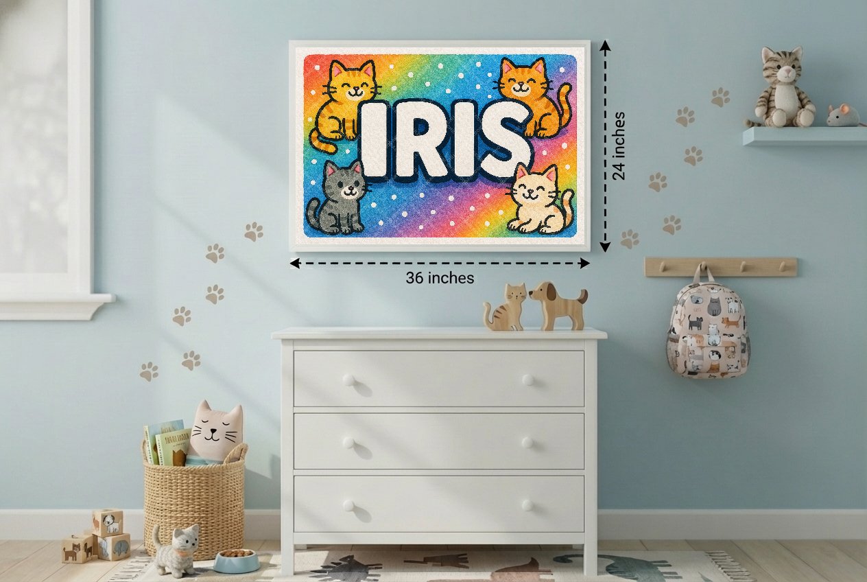 Personalized name art for Iris