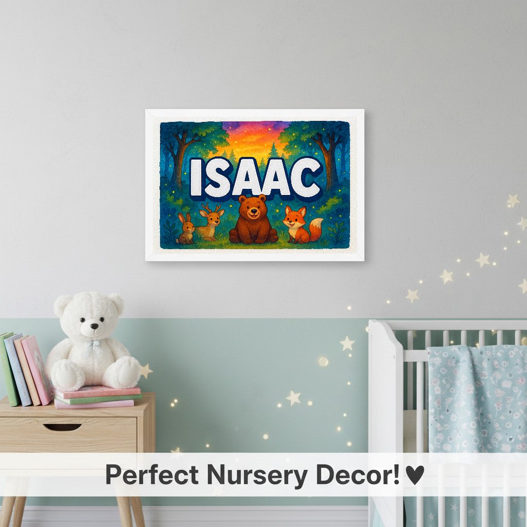 Personalized name art for Isaac
