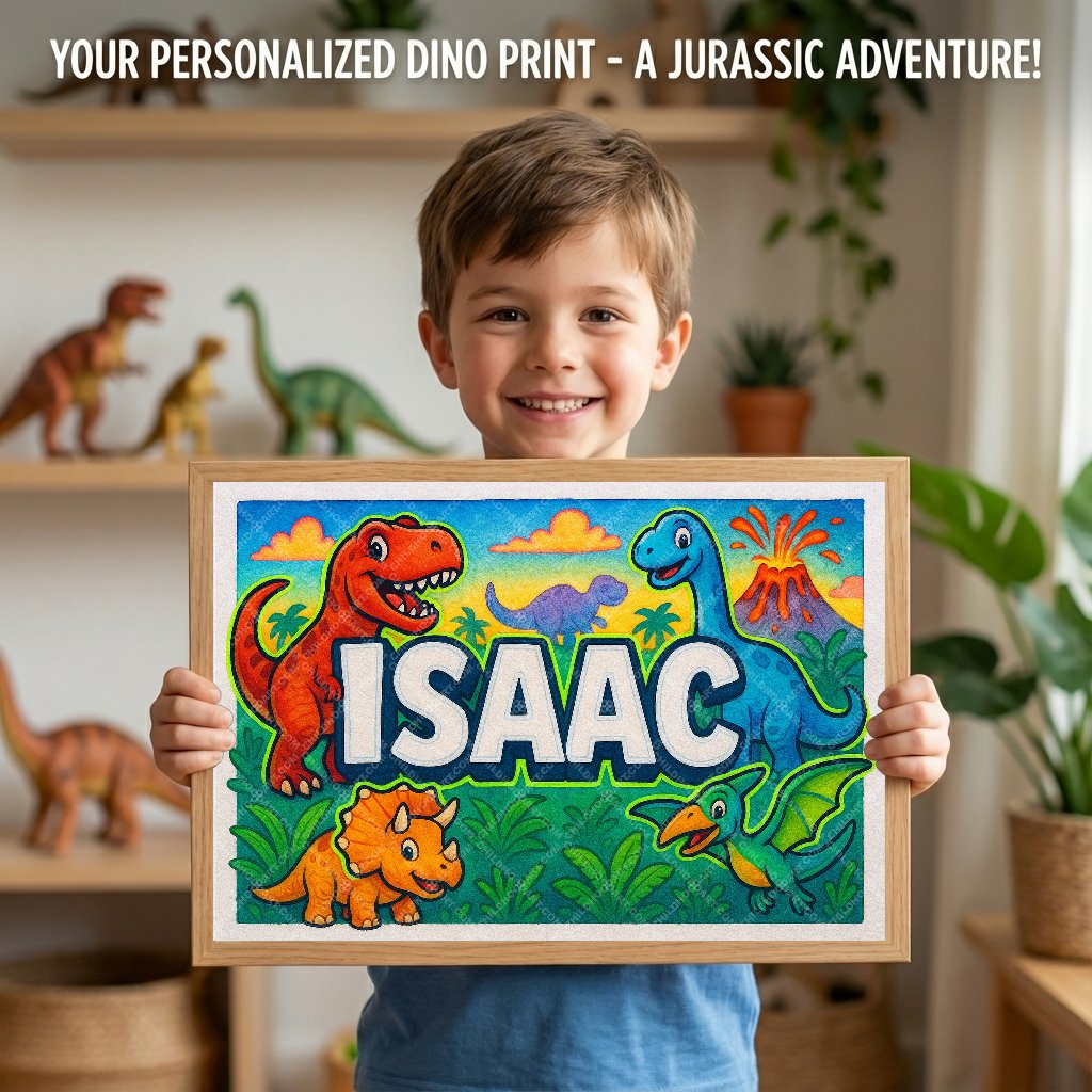 Personalized name art for Isaac