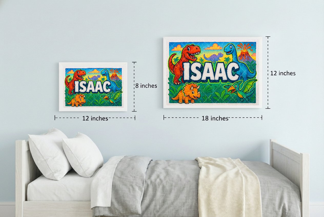 Personalized name art for Isaac