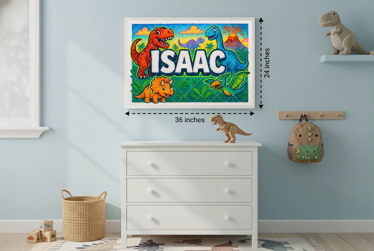 Personalized name art for Isaac