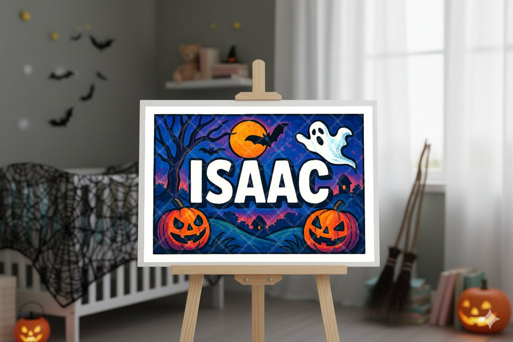 Personalized name art for Isaac