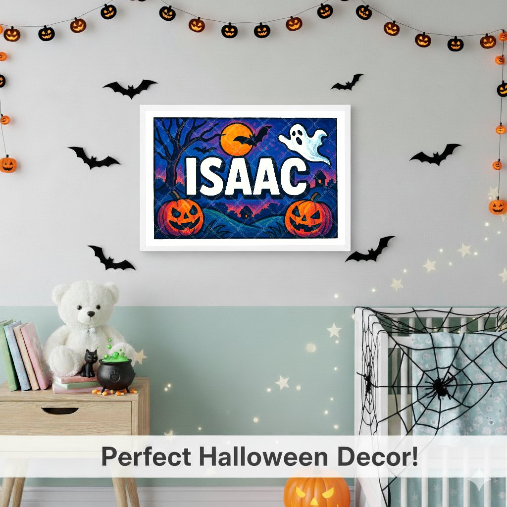 Personalized name art for Isaac