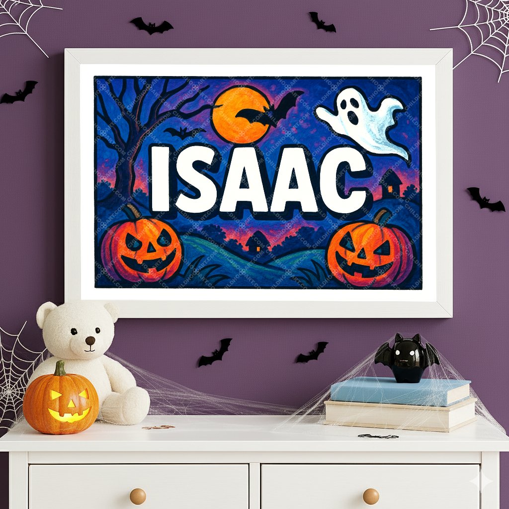 Personalized name art for Isaac