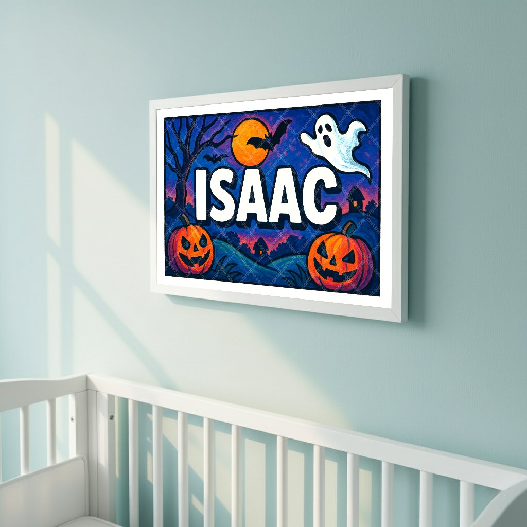 Personalized name art for Isaac