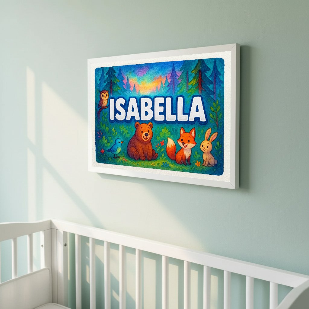 Personalized name art for Isabella