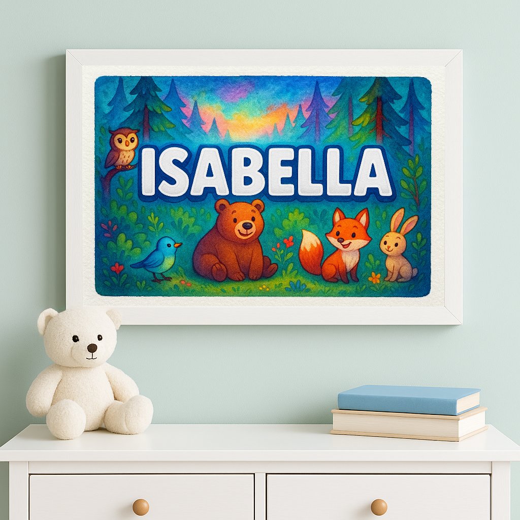 Personalized name art for Isabella