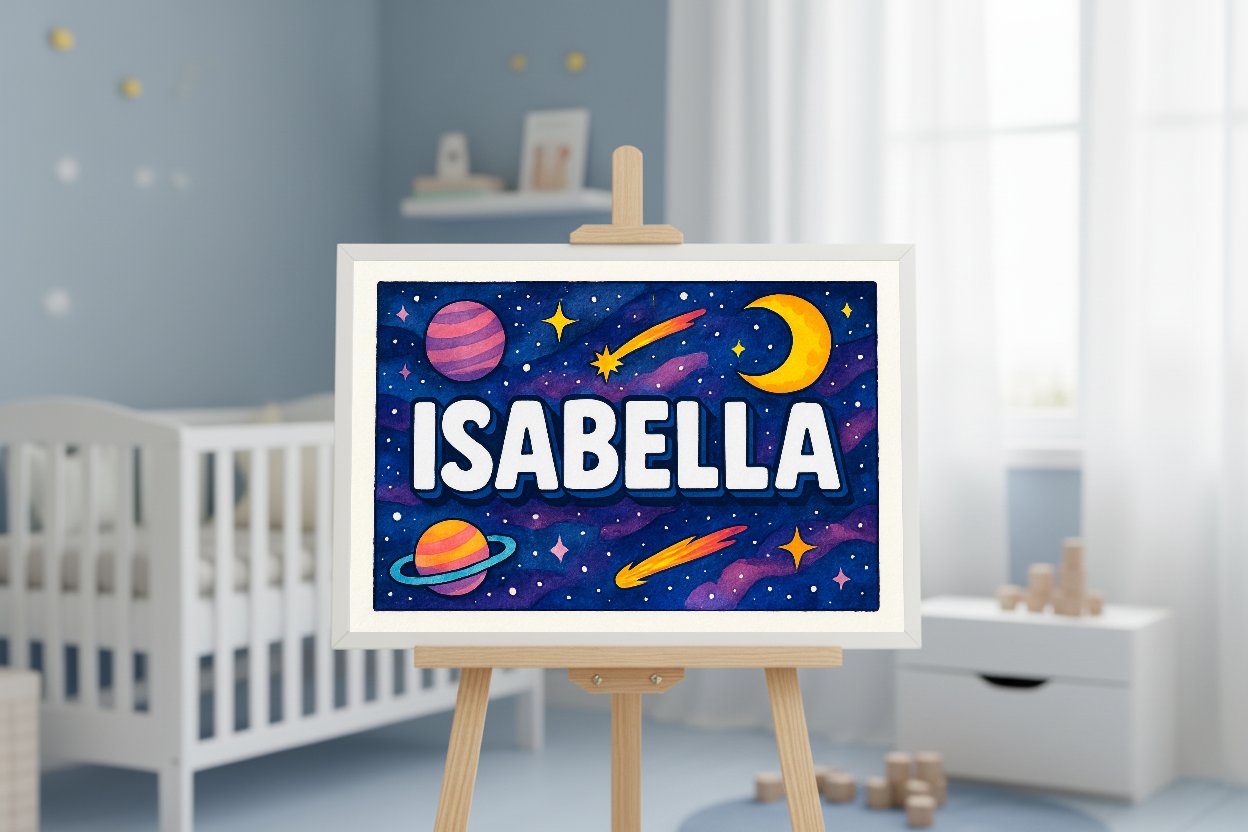 Personalized name art for Isabella
