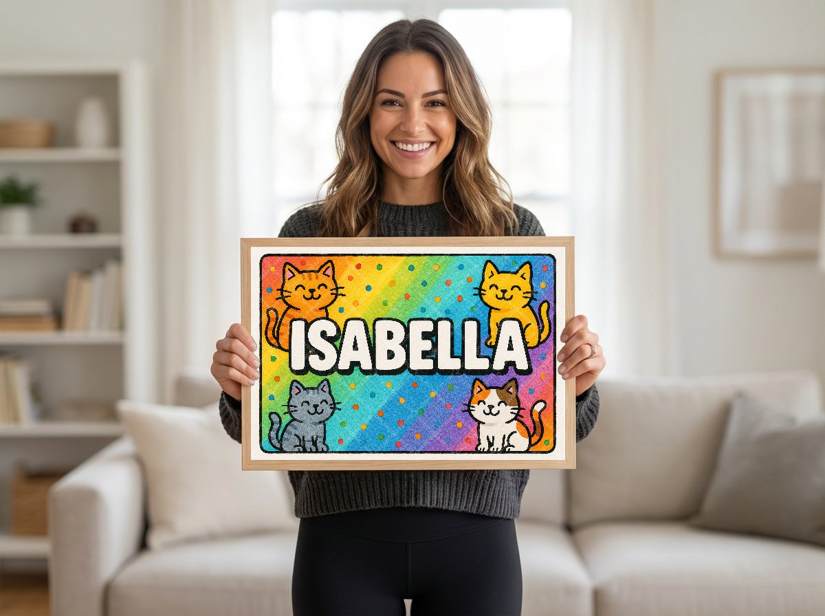 Personalized name art for Isabella
