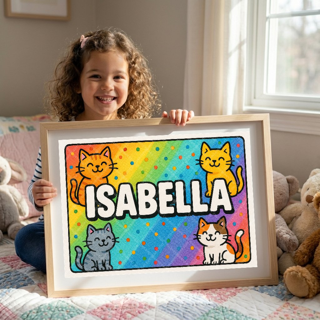 Personalized name art for Isabella