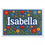 Calm personalized name art for Isabella