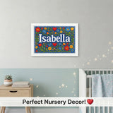 Calm personalized name art for Isabella