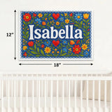 Calm personalized name art for Isabella