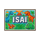 Isai Name Art - Dinosaur Adventure personalized wall print for kids