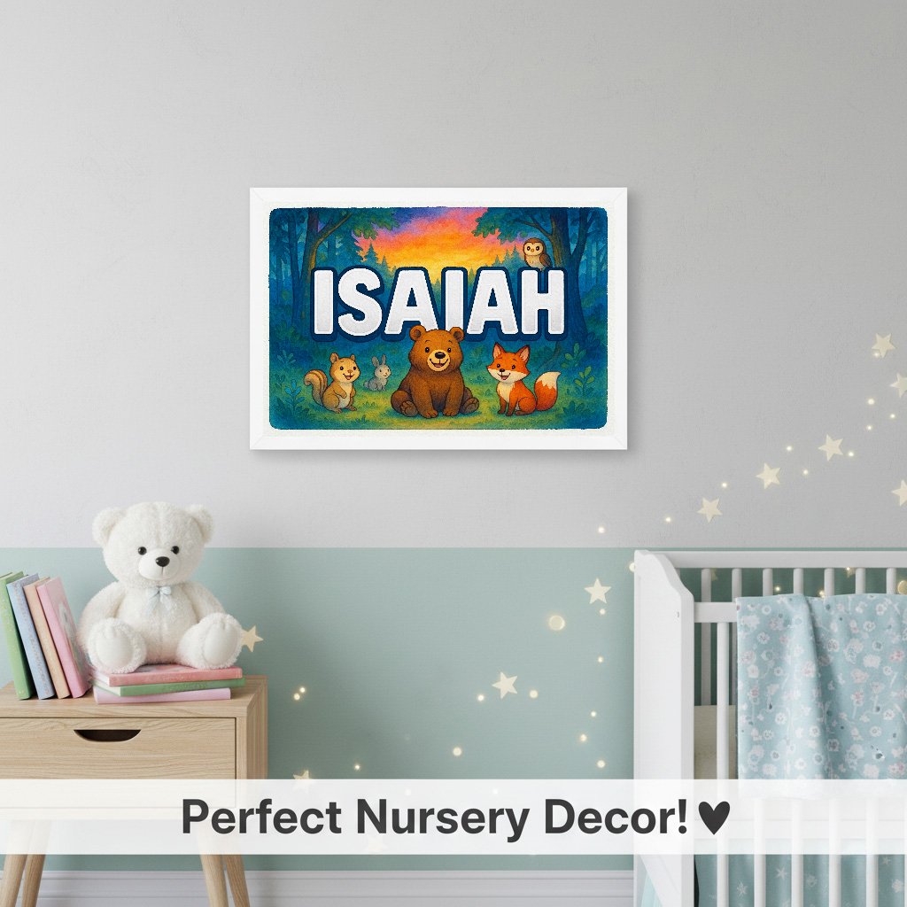 Personalized name art for Isaiah