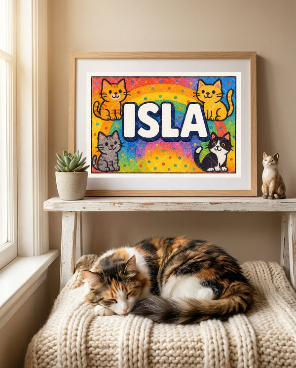 Isla Colorful Cats Art