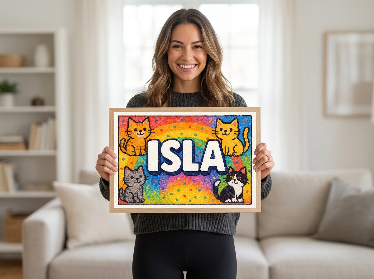 Personalized name art for Isla