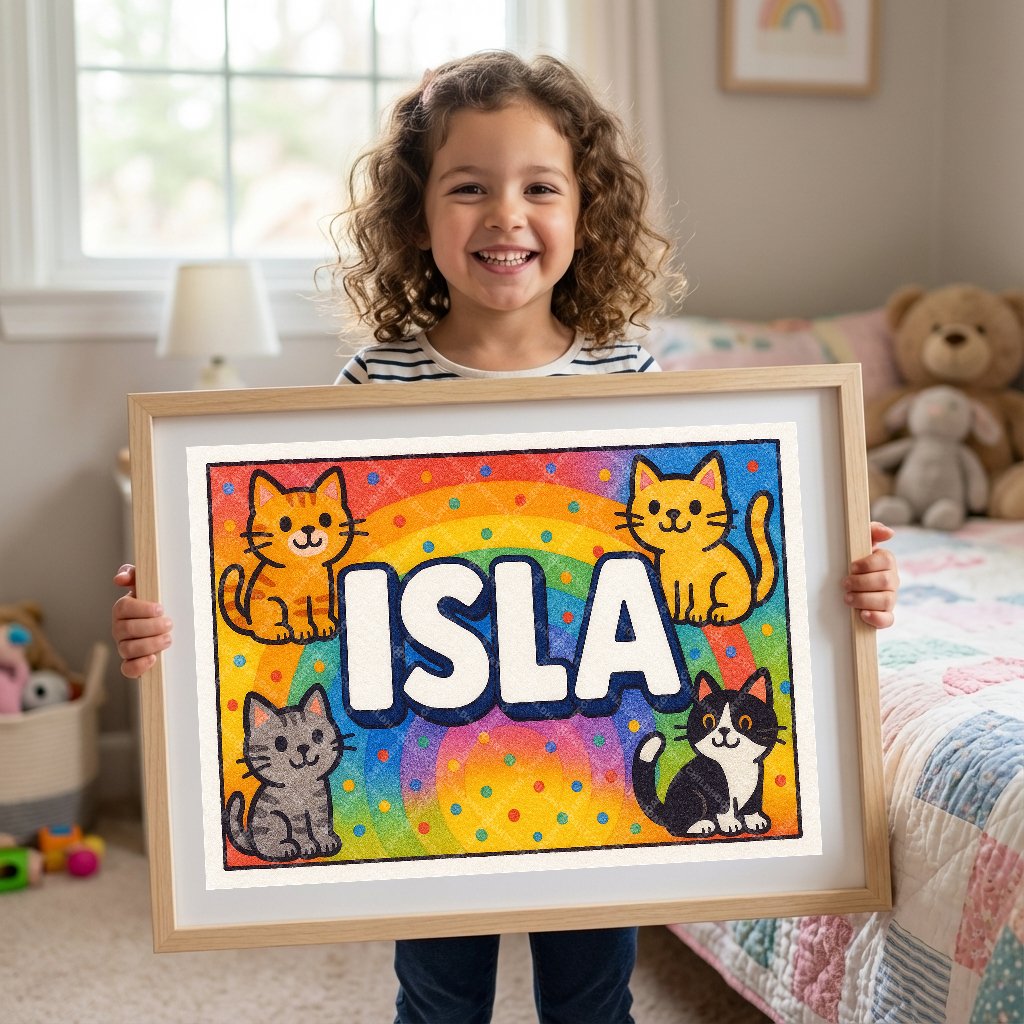 Personalized name art for Isla