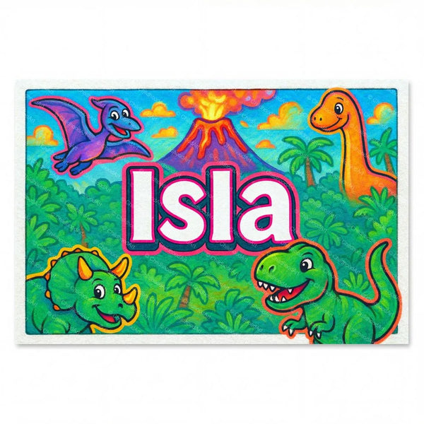 Isla Personalized Dinosaur Art