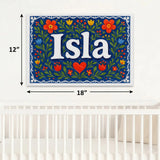 Calm personalized name art for Isla