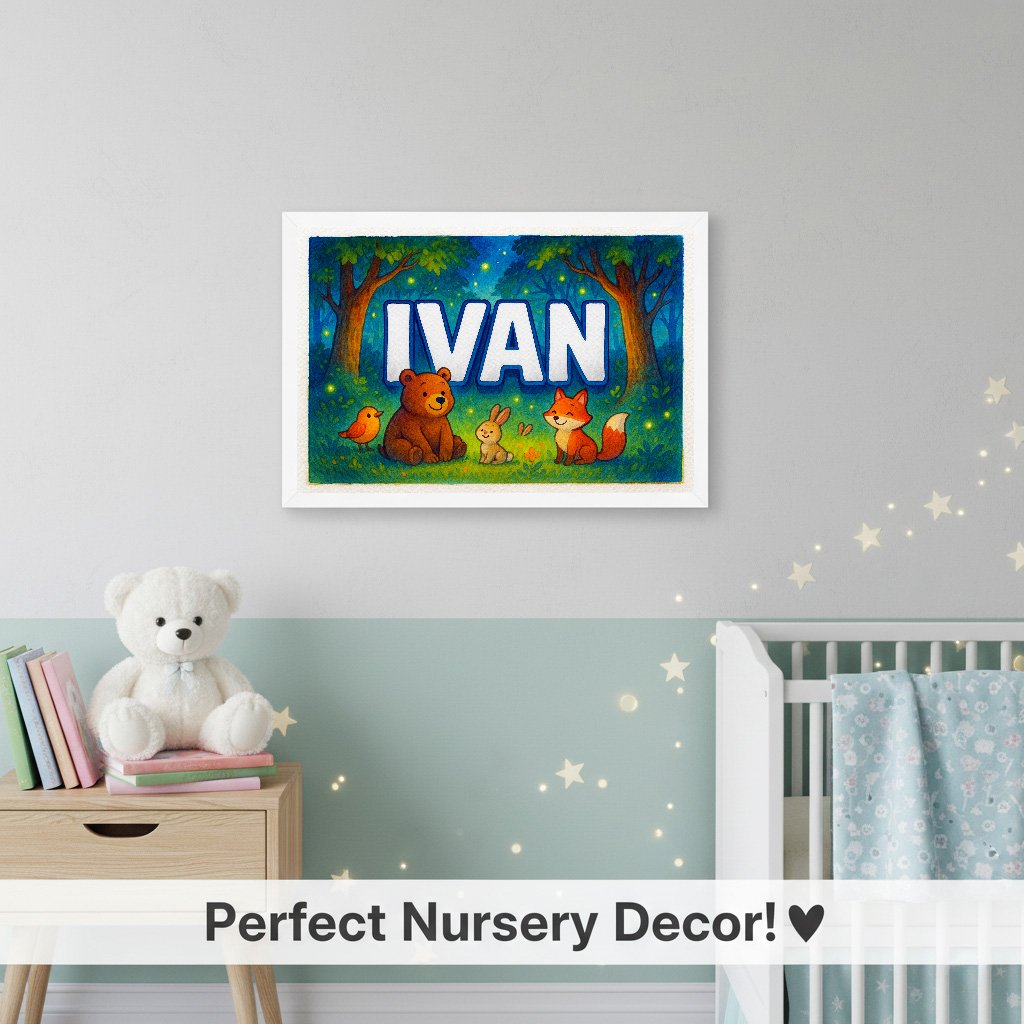 Personalized name art for Ivan