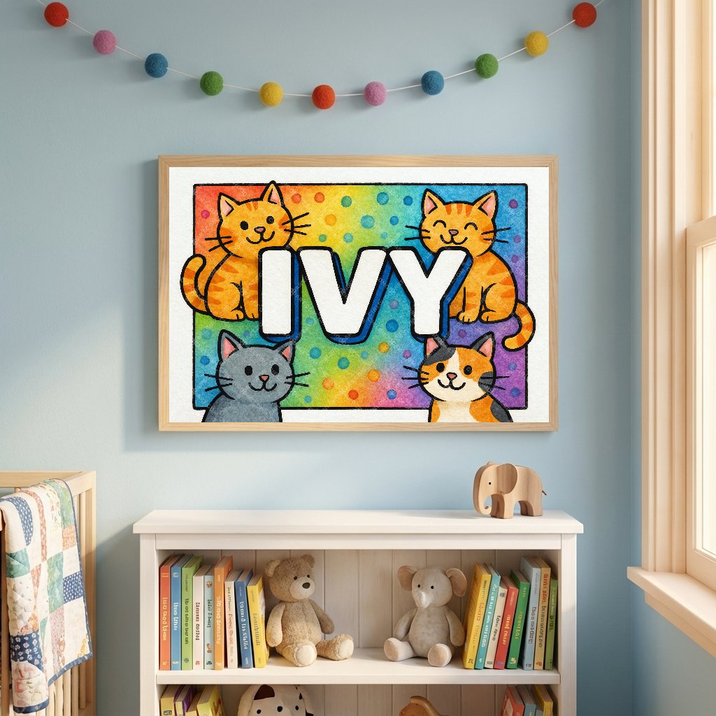 Personalized name art for Ivy