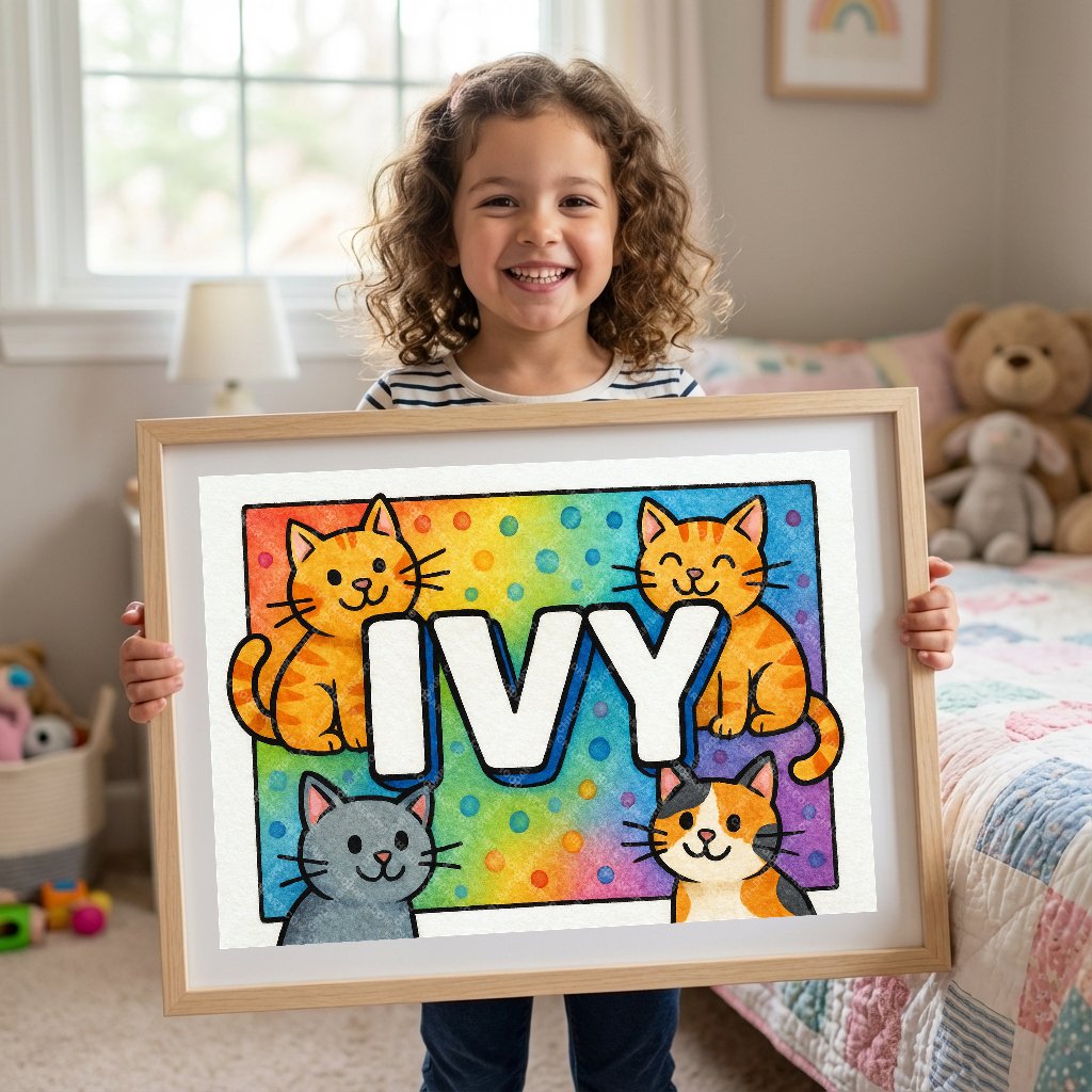 Personalized name art for Ivy