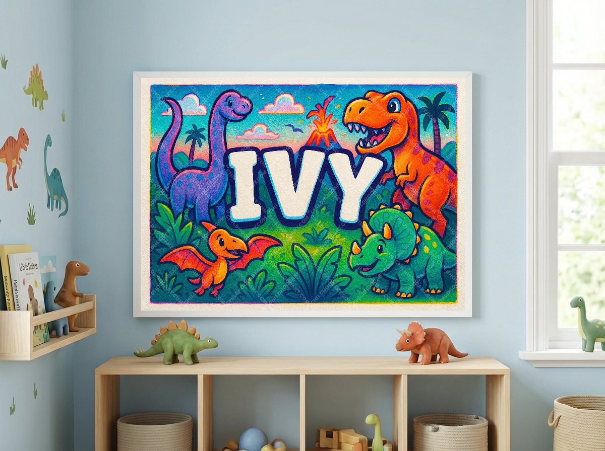 Personalized name art for Ivy