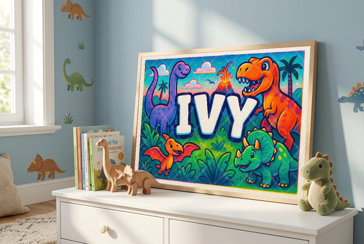 Personalized name art for Ivy