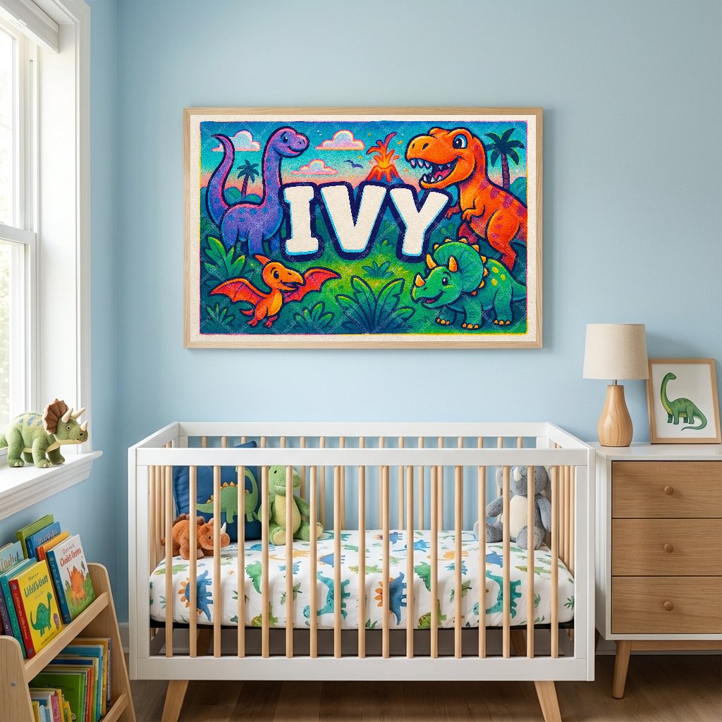 Personalized name art for Ivy