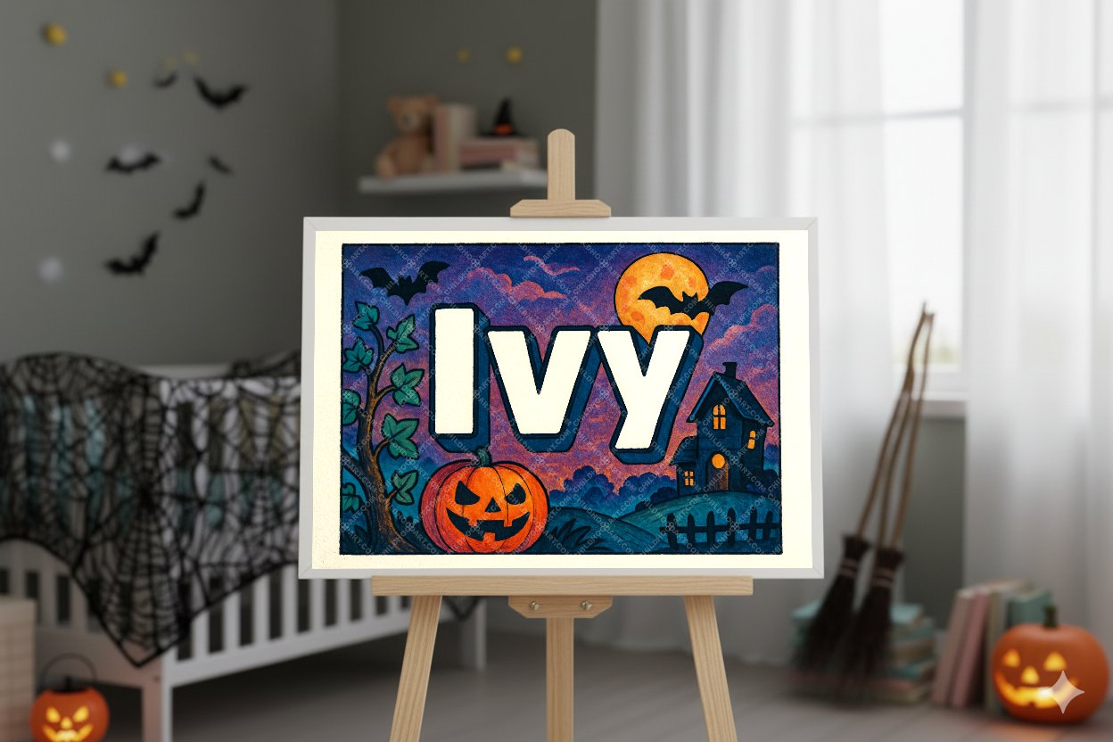 Personalized name art for Ivy