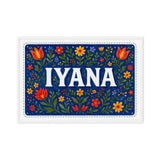 Iyana Name Art - Floral Farmhouse personalized wall print for kids