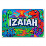 Izaiah Name Art - Dinosaur Adventure personalized wall print for kids