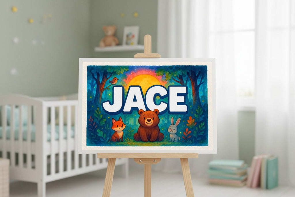 Personalized name art for Jace