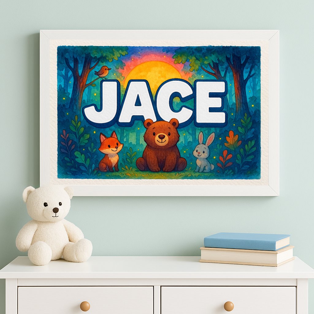 Personalized name art for Jace