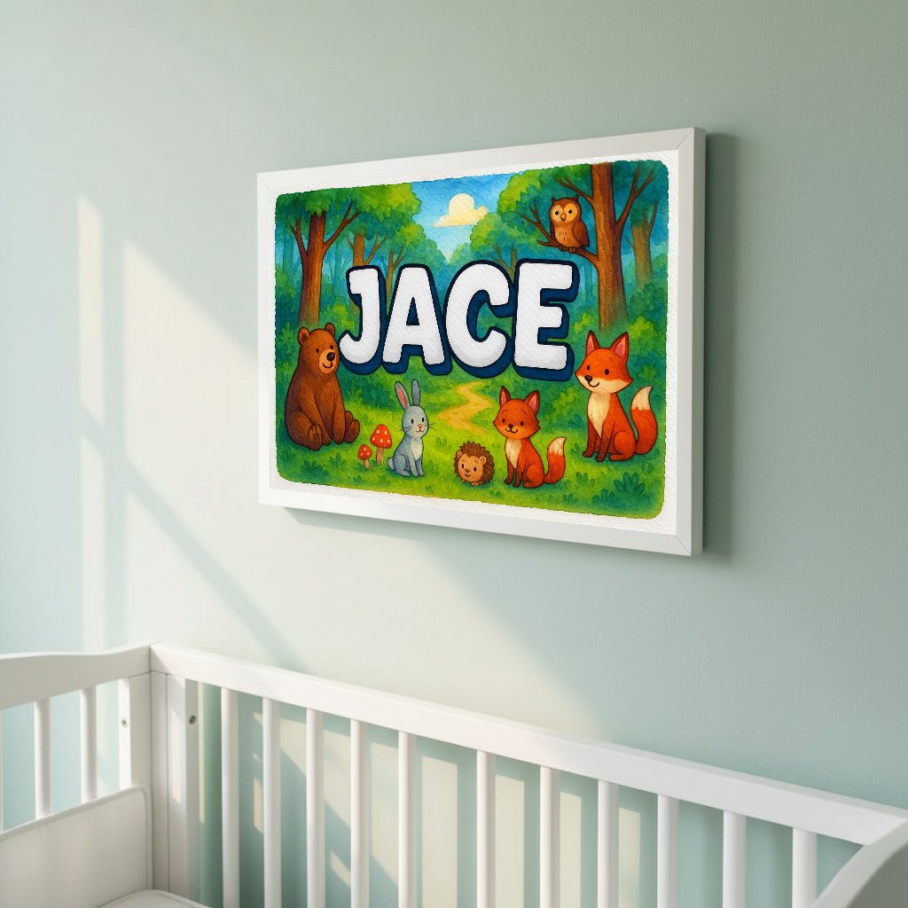 Personalized name art for Jace