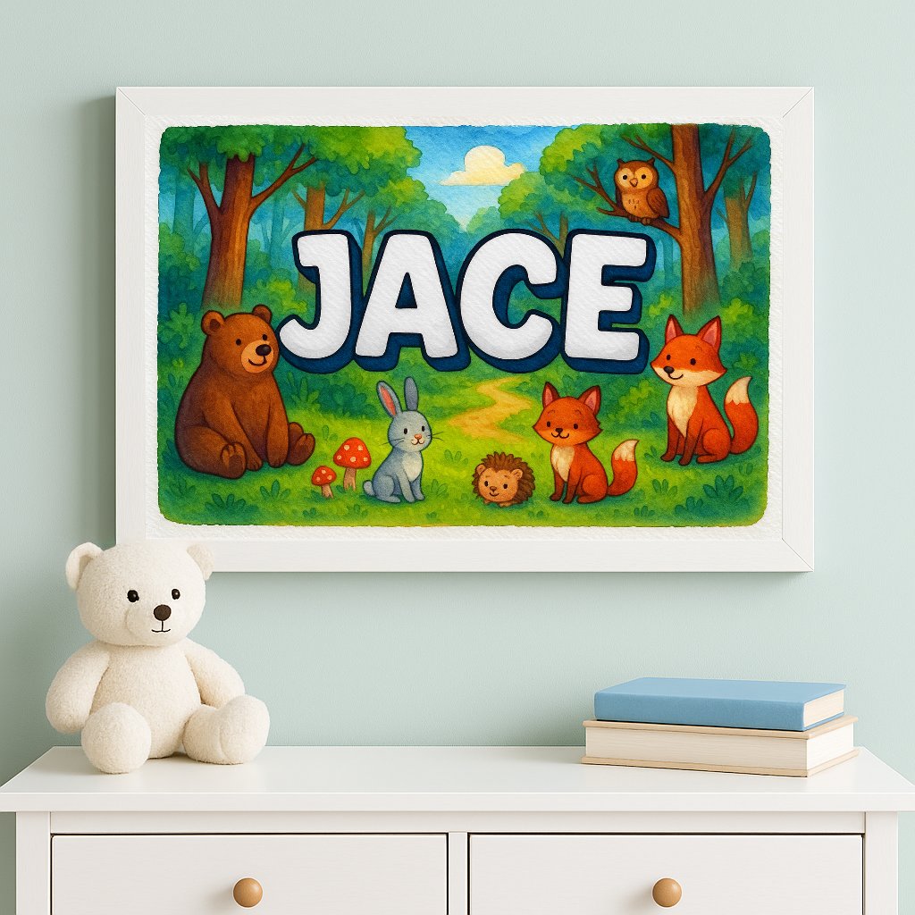 Personalized name art for Jace