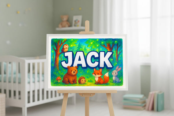 Jack’s Personalized Forest Friends Art
