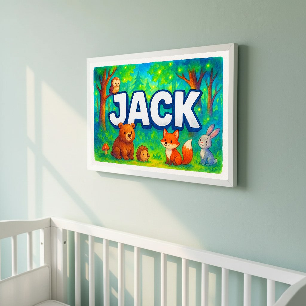 Personalized name art for Jack