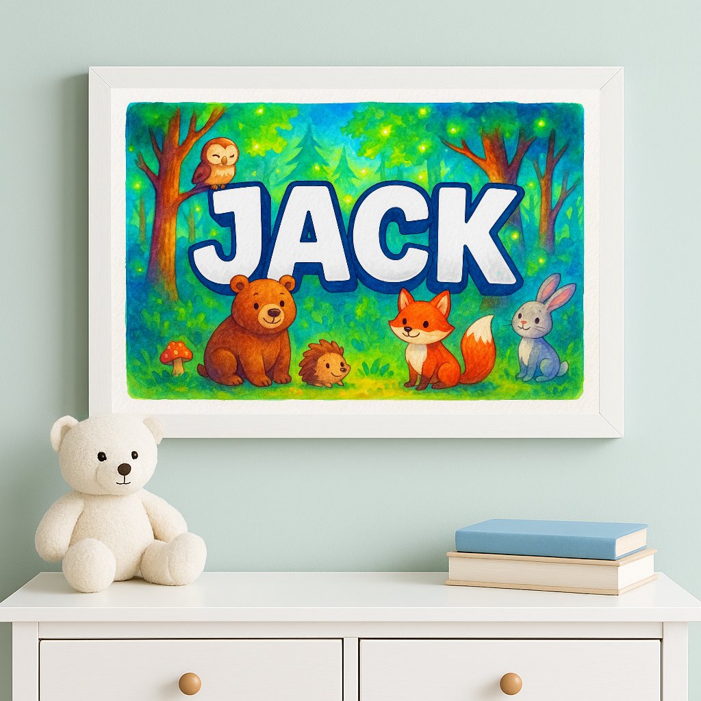 Personalized name art for Jack