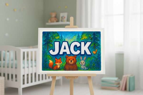 Jack’s Personalized Forest Friends Art