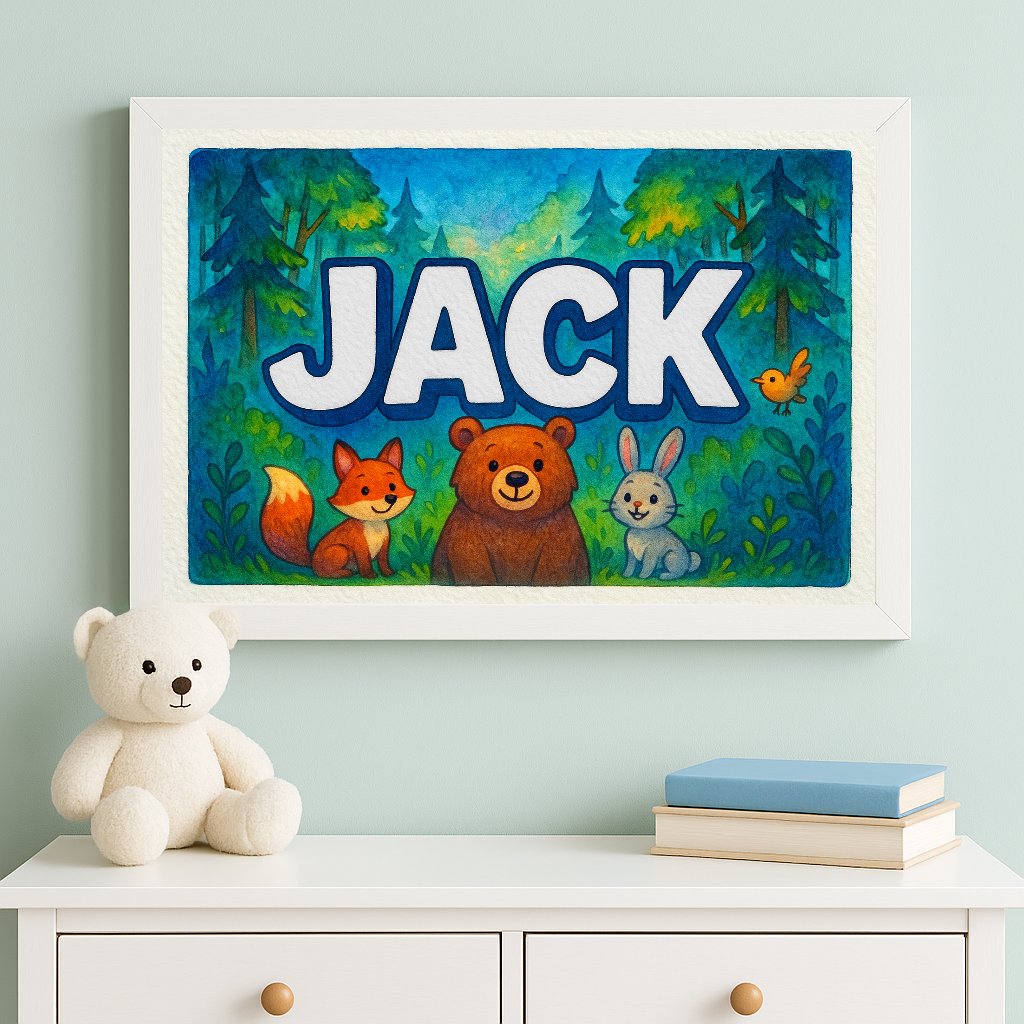 Personalized name art for Jack